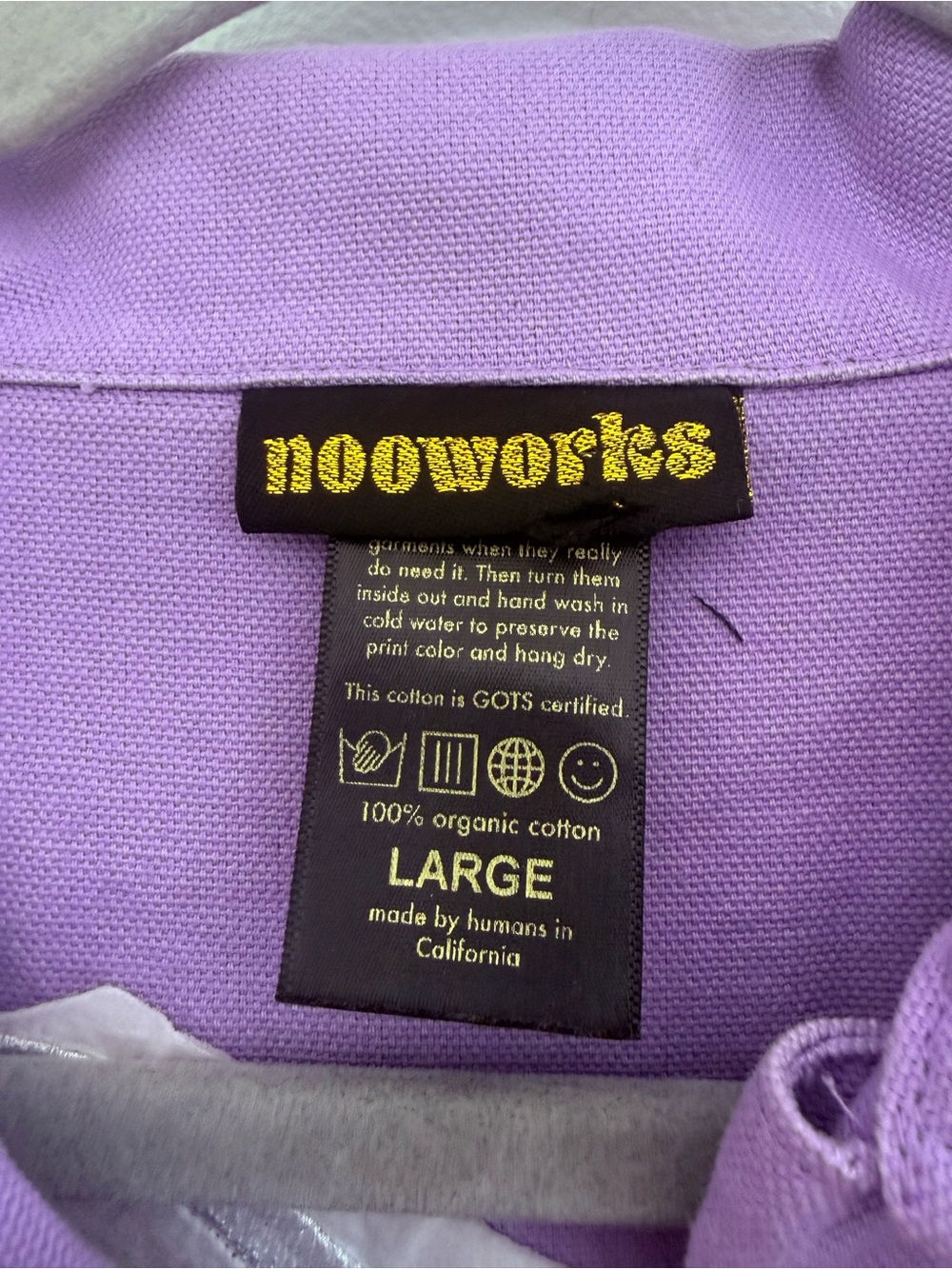 Nooworks Jumpsuit Short Sleeve Utility Embroidered in Lavender Purple - Picture 3 of 6